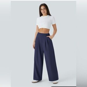 HALARA Women's Wide-Leg Pants in Deep Blue